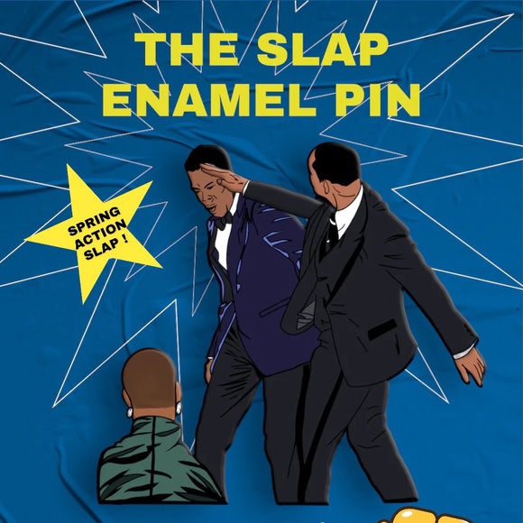 COPY - The Slap Enamel Pin | will smith Chris rock slap | enamel pins | pins - Picture 3 of 3